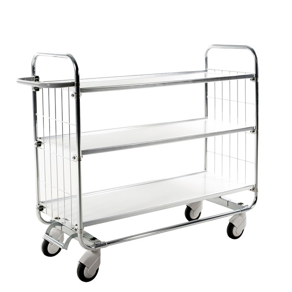 Warrior Trolley with Central Locking including 3 shelves