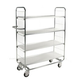 Warrior Trolley with Central Locking including 4 shelves