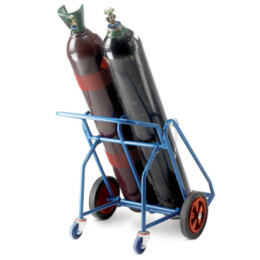 Warrior 200kg Oxygen Acetylene Cylinder Trolley with Rear Wheel