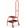 Warrior 2 Step Wheelalong Small Steel Steps c/w Grab Handle