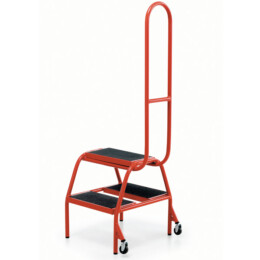 Warrior 2 Step Wheelalong Small Steel Steps c/w Grab Handle