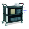 Warrior 3 Shelf Trolley (Large) With Sides/Back Enclosed