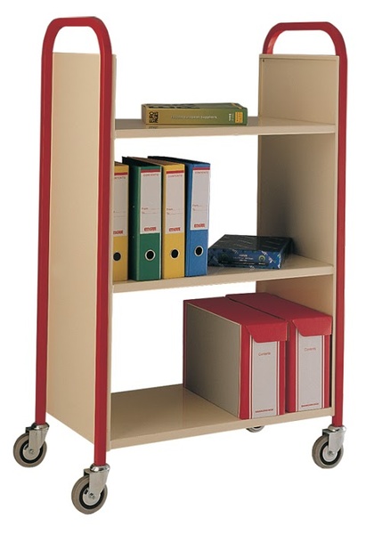 Warrior 3 Tier Double Sided Book Trolley