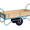 Warrior Double Handle Sided Balance Trolley with Rubber Cushion/Pneumatic Wheels