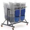 Warrior 250kg Two Tier 2 Row Upright Chair Trolley