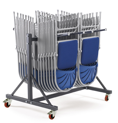 Warrior 250kg Two Tier 2 Row Upright Chair Trolley