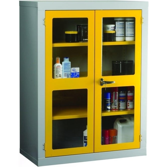Warrior Polycarbonate Door Cabinet c/w 2 Shelves