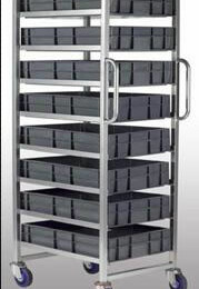 Warrior 8 Tier Euro Container Tray Trolley