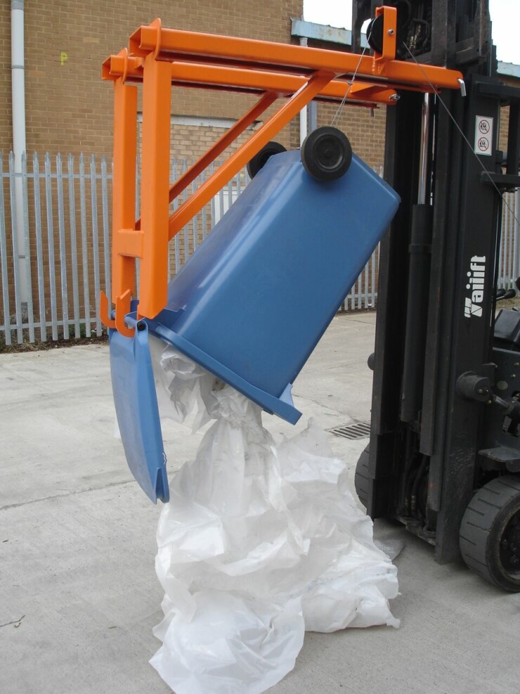 100kg Fork Mounted Wheelie Bin Lifter