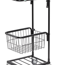 Warrior 35kg Mini Trolley c/w 1 Adjustable Shelf & Basket (With Brakes)