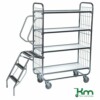 Warrior 250kg Flexible 4 Shelf Trolley with Ladder (Order Picking Trolley)