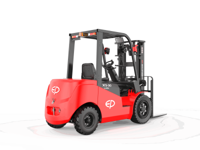 EP Equipment Counterbalanced Lithium Yard Forklift Truck 3800Kg with front and rear screen and side shifting fork positioner