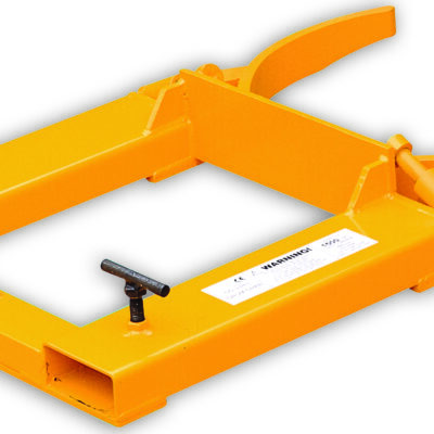 EcoWarrior Automatic Fork Mounted Drum Clamp - Adjustable, Steel/Plastic Drum