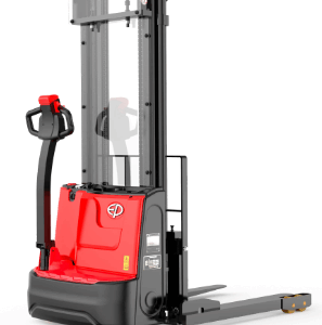 EP Equipment 1200kg Powered Straddle Stacker for handling closed bottom pallets