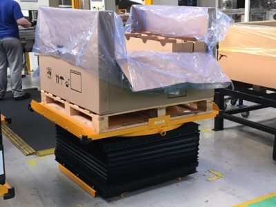 EcoWarrior Auto Pallet Leveller/Self Levelling Table with Protective Curtain