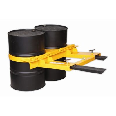 EcoWarrior Automatic Fork Mounted Drum Clamp - Double Steel Drum