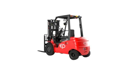 EP Equipment Counterbalanced Li-ion Yard Forklift Truck 3000Kg with front and rear screen and side shifting fork positioner