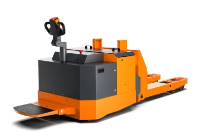 EcoWarrior 10000kg Powered Pallet Truck with Pull Down Standing Platform - ECOXP100