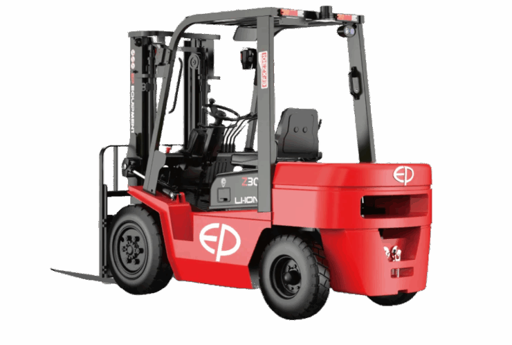 red and black 3.0T forklift truck