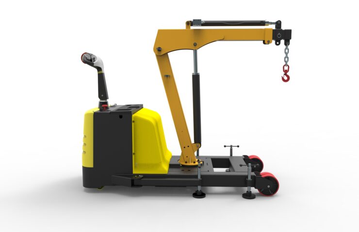 <span class="handling-brand"><span class="handling-brand__text">Warrior</span></span> 900kg Full Electric Rotating Counterbalanced Workshop Crane with Slewing Jib